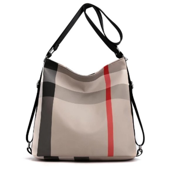 New Multifunctional Lattice Backpack Women\'s Bag Casual Shoulder Bag Travel Back
